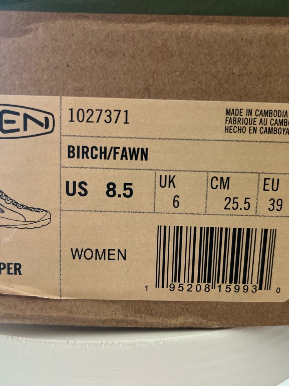 NWT KEEN Jasper Birch/Fawn (US W8.5) - Picture 6 of 6